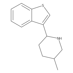 rel-(2R,5S)-2-(Benzo[b]thiophen-3-yl)-5-methylpiperidine结构式