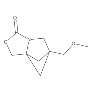 7-(Methoxymethyl)-3-oxa-5-azatricyclo[5.1.1.0,1,5]nonan-4-one结构式