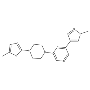 2-[4-(5-methyl-1,3-thiazol-2-yl)piperazin-1-yl]-6-(1-methyl-1H-pyrazol-4-yl)pyrazine结构式