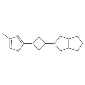 4-Methyl-2-(3-{octahydrocyclopenta[c]pyrrol-2-yl}azetidin-1-yl)-1,3-thiazole结构式