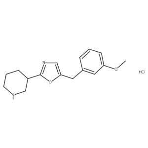 5-(3-Methoxybenzyl)-2-(piperidin-3-yl)oxazole hydrochloride结构式