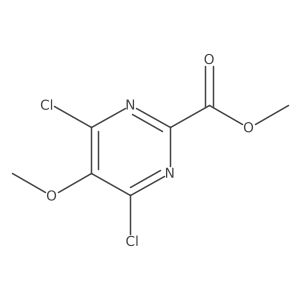 Methyl 4,6-dichloro-5-methoxypyrimidine-2-carboxylate结构式