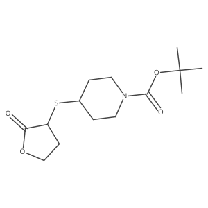 Tert-butyl 4-((2-oxotetrahydrofuran-3-yl)thio)piperidine-1-carboxylate Structure