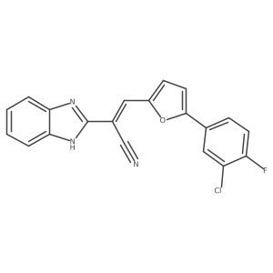 (Z)-2-(1H-benzo[d]imidazol-2-yl)-3-(5-(3-chloro-4-fluorophenyl)furan-2-yl)acrylonitrile Structure