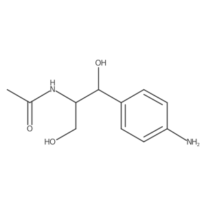 N-[(1R,2R)-1-(4-aminophenyl)-1,3-dihydroxypropan-2-yl]acetamide structure