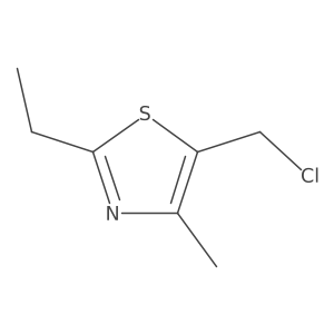 5-Chloromethyl-2-ethyl-4-methylthiazole结构式