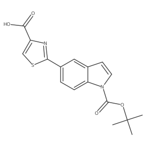 5-(4-Carboxy-thiazol-2-yl)-indole-1-carboxylic acid tert-butyl ester Structure