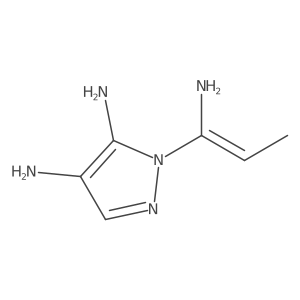2-(1-Aminoprop-1-enyl)pyrazole-3,4-diamine结构式