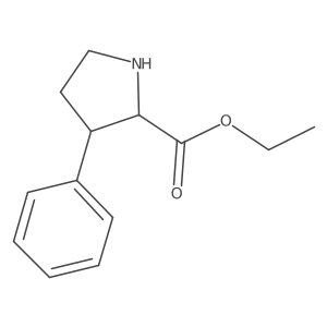 Ethyl (2R,3S)-3-phenylpyrrolidine-2-carboxylate结构式