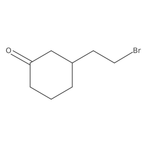 3-(2-Bromoethyl)cyclohexan-1-one结构式