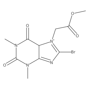 methyl 2-(8-bromo-1,3-dimethyl-2,6-dioxo-5H-purin-7-ium-7-yl)acetate Structure