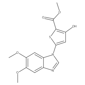 2-Thiophenecarboxylic acid, 5-(5,6-dimethoxy-1H-benzimidazol-1-yl)-3-hydroxy-, methyl ester结构式