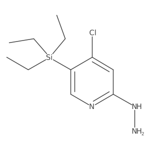 4-Chloro-2-hydrazino-5-(triethylsilyl)pyridine结构式