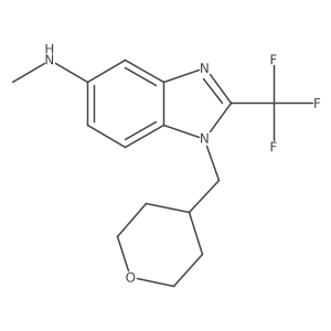 N-methyl-1-(tetrahydro-2H-pyran-4-ylmethyl)-2-(trifluoromethyl)-1H-benzimidazol-5-amine结构式