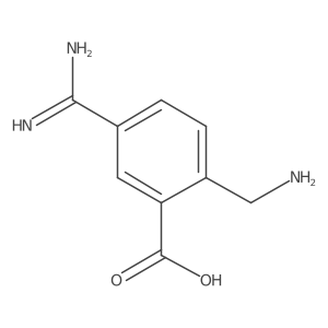 2-(Aminomethyl)-5-carbamimidoylbenzoic acid结构式