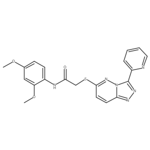 N-(2,4-dimethoxyphenyl)-2-[(3-pyridin-2-yl-[1,2,4]triazolo[4,3-b]pyridazin-6-yl)sulfanyl]acetamide结构式