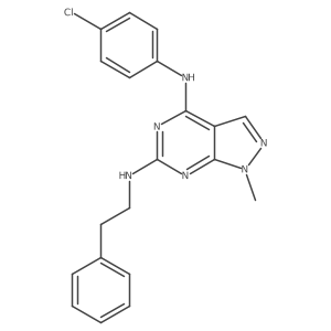 N~4~-(4-chlorophenyl)-1-methyl-N~6~-(2-phenylethyl)-1H-pyrazolo[3,4-d]pyrimidine-4,6-diamine Structure