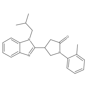 4-(1-isobutyl-1H-benzo[d]imidazol-2-yl)-1-(o-tolyl)pyrrolidin-2-one结构式