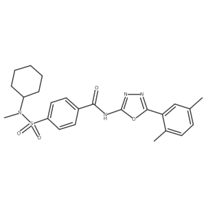 4-(N-cyclohexyl-N-methylsulfamoyl)-N-(5-(2,5-dimethylphenyl)-1,3,4-oxadiazol-2-yl)benzamide Structure