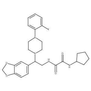 N1-(2-(benzo[d][1,3]dioxol-5-yl)-2-(4-(2-fluorophenyl)piperazin-1-yl)ethyl)-N2-cyclopentyloxalamide Structure
