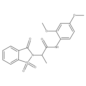 N-(2,4-dimethoxyphenyl)-2-(1,1-dioxido-3-oxobenzo[d]isothiazol-2(3H)-yl)propanamide Structure