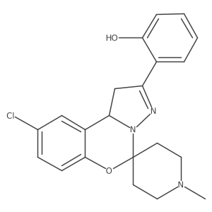 2-(9-Chloro-1'-methyl-1,10b-dihydrospiro[benzo[e]pyrazolo[1,5-c][1,3]oxazine-5,4'-piperidin]-2-yl)phenol Structure