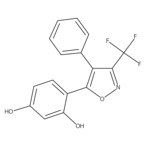4-[4-Phenyl-3-(trifluoromethyl)-1,2-oxazol-5-yl]benzene-1,3-diol结构式