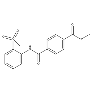 Methyl 4-((2-(methylsulfonyl)phenyl)carbamoyl)benzoate结构式