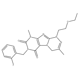 1-(2-ethoxyethyl)-7-(2-fluorobenzyl)-3,9-dimethyl-1,4-dihydro-[1,2,4]triazino[3,4-f]purine-6,8(7H,9H)-dione Structure