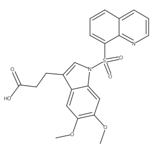3-[5,6-Dimethoxy-1-(quinoline-8-sulfonyl)-1h-indol-3-yl]-propionic acid Structure