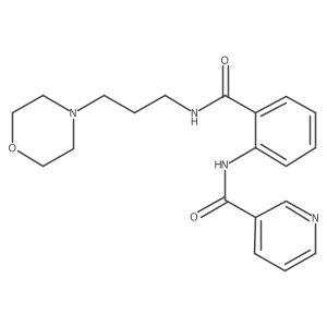 N-[2-({[3-(4-morpholinyl)propyl]amino}carbonyl)phenyl]nicotinamide结构式