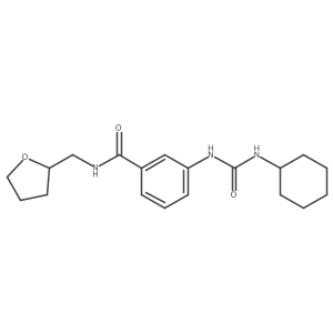 3-{[(cyclohexylamino)carbonyl]amino}-N-(tetrahydro-2-furanylmethyl)benzamide Structure