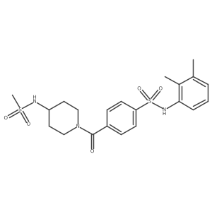 N-(2,3-dimethylphenyl)-4-[4-(methanesulfonamido)piperidine-1-carbonyl]benzenesulfonamide Structure