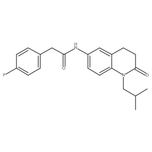 2-(4-fluorophenyl)-N-(1-isobutyl-2-oxo-1,2,3,4-tetrahydroquinolin-6-yl)acetamide Structure