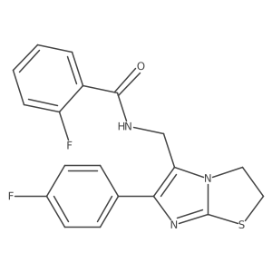 2-fluoro-N-{[6-(4-fluorophenyl)-2H,3H-imidazo[2,1-b][1,3]thiazol-5-yl]methyl}benzamide Structure