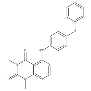 1,3-dimethyl-5-((4-phenoxyphenyl)amino)pyrido[2,3-d]pyrimidine-2,4(1H,3H)-dione Structure