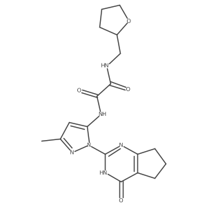 N1-(3-methyl-1-(4-oxo-4,5,6,7-tetrahydro-3H-cyclopenta[d]pyrimidin-2-yl)-1H-pyrazol-5-yl)-N2-((tetrahydrofuran-2-yl)methyl)oxalamide Structure