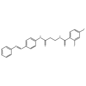 Benzamide, 2,4-difluoro-N-[3-oxo-3-[[4-(2-phenyldiazenyl)phenyl]amino]propyl]-结构式