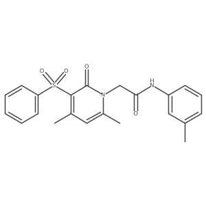 2-(4,6-dimethyl-2-oxo-3-(phenylsulfonyl)pyridin-1(2H)-yl)-N-(m-tolyl)acetamide Structure