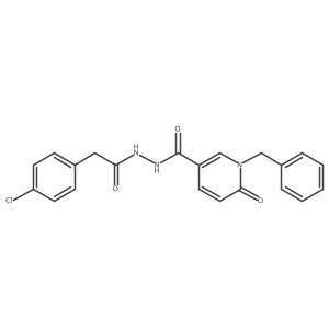 N'-(1-benzyl-6-oxo-1,6-dihydropyridine-3-carbonyl)-2-(4-chlorophenyl)acetohydrazide结构式