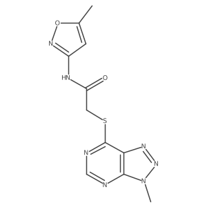 2-((3-methyl-3H-[1,2,3]triazolo[4,5-d]pyrimidin-7-yl)thio)-N-(5-methylisoxazol-3-yl)acetamide Structure