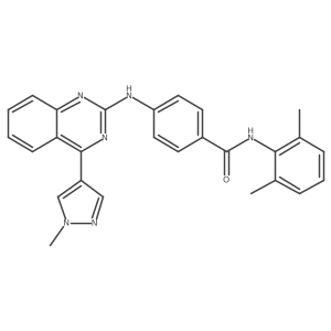 n-(2,6-Dimethylphenyl)-4-{[4-(1-methyl-1h-pyrazol-4-yl)quinazolin-2-yl]amino}benzamide结构式
