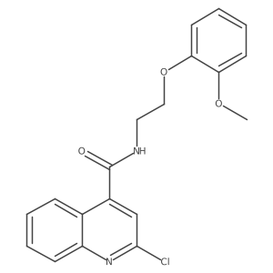 2-chloro-N-[2-(2-methoxyphenoxy)ethyl]quinoline-4-carboxamide结构式