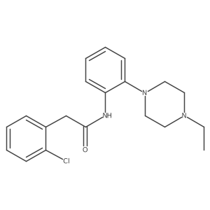 2-Chloro-N-[2-(4-ethyl-1-piperazinyl)phenyl]benzeneacetamide结构式