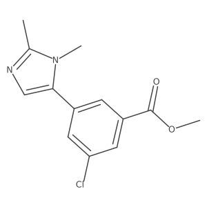 3-Chloro-5-(1,2-dimethyl-1h-imidazol-5-yl)benzoic acid methyl ester Structure