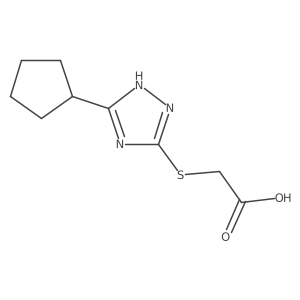 2-[(3-Cyclopentyl-1H-1,2,4-triazol-5-yl)thio]acetic acid结构式
