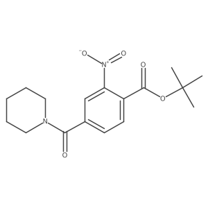 2-Nitro-4-(piperidine-1-carbonyl)-benzoic acid tert-butyl ester Structure