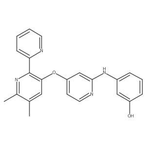 3-{[4-(5,6-Dimethyl-2-pyridin-2-ylpyridin-3-yl)oxypyridin-2-yl]-amino}phenol结构式