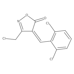 (4E)-3-(Chloromethyl)-4-(2,6-dichlorobenzylidene)-isoxazol-5(4H)-one结构式