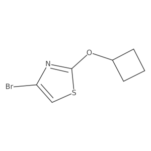 4-Bromo-2-(cyclobutoxy)thiazole结构式